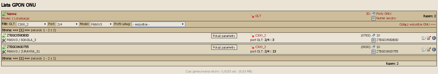 Lista końcówek