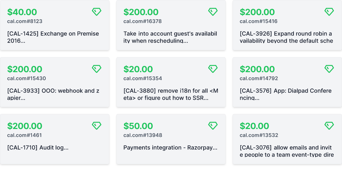 Bounties of cal