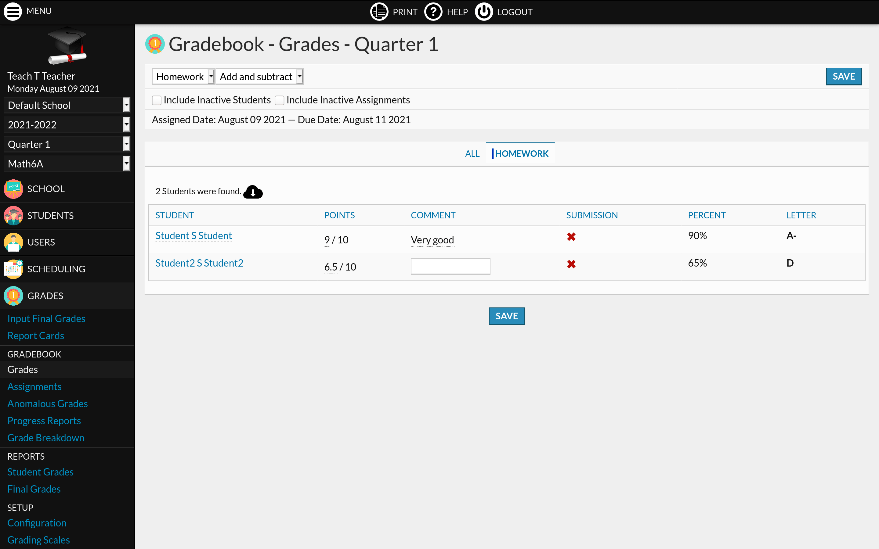 Gradebook