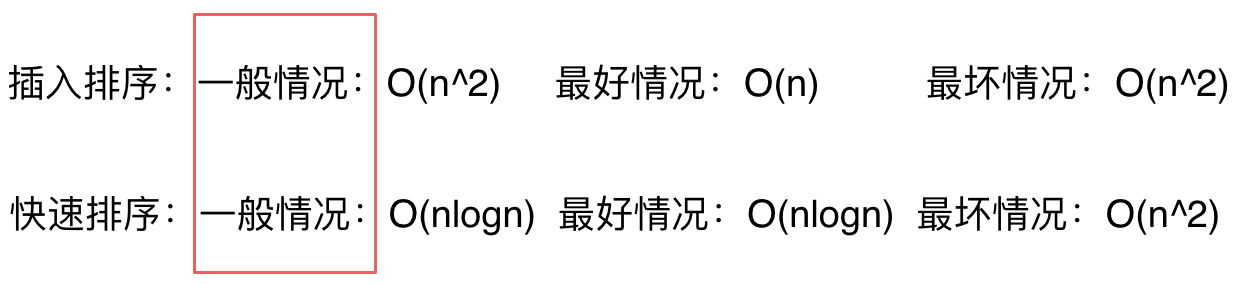 时间复杂度4，一般情况下的时间复杂度