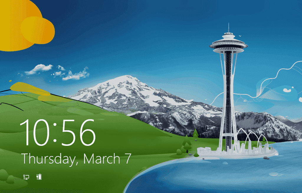 Windows 8 Original Lock Screen