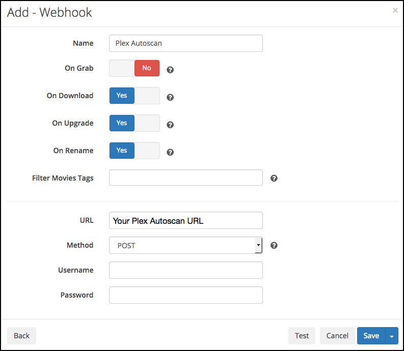 Radarr Plex Autoscan