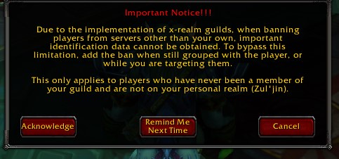 Important Ban Notice