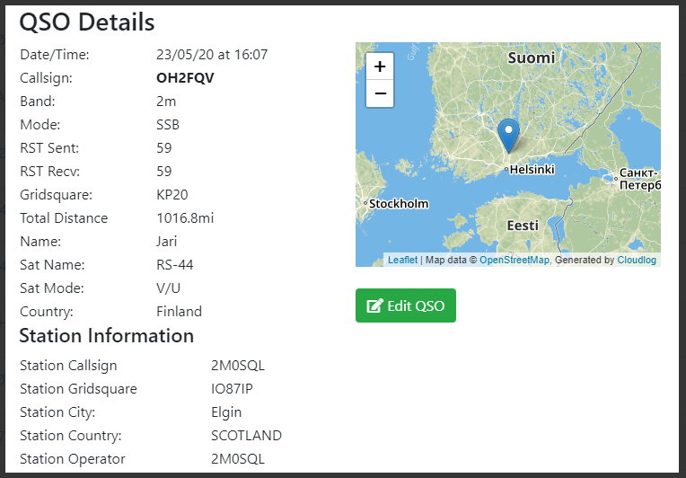 QSO details popip