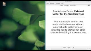 YouTube: Anki add-on: External Note Editor for the Card Browser