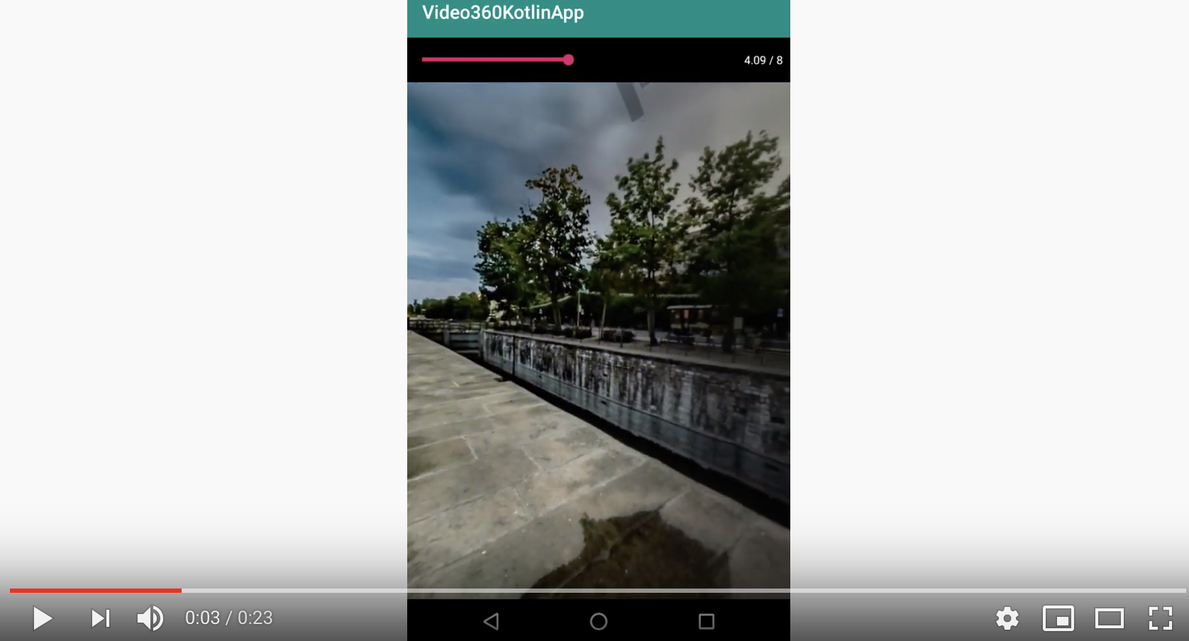 360 Video Integration in 2D for Android