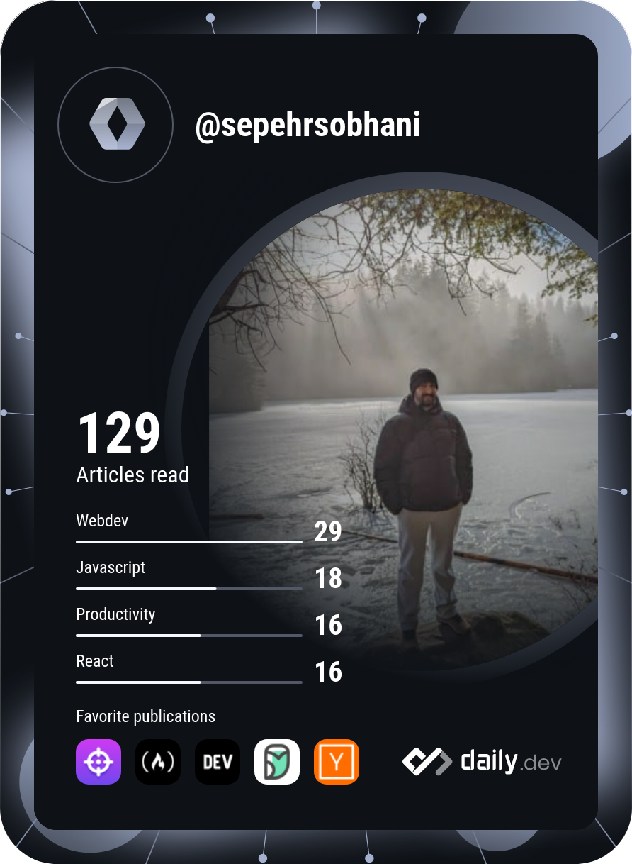 Sepehr Sobhani's Dev Card