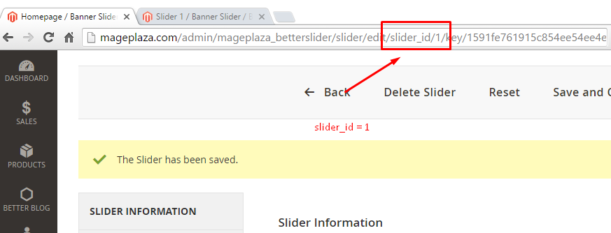 save banner slider