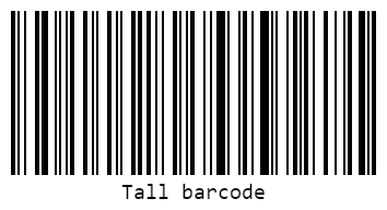 Tall barcode