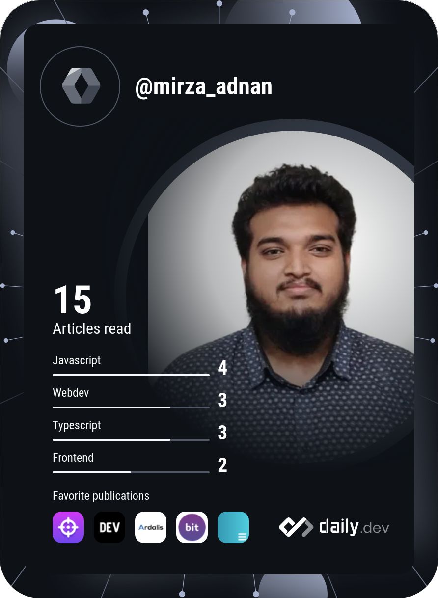 Mirza Adnan's Dev Card