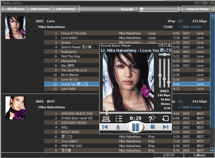 Acovel Media Player Screenshot