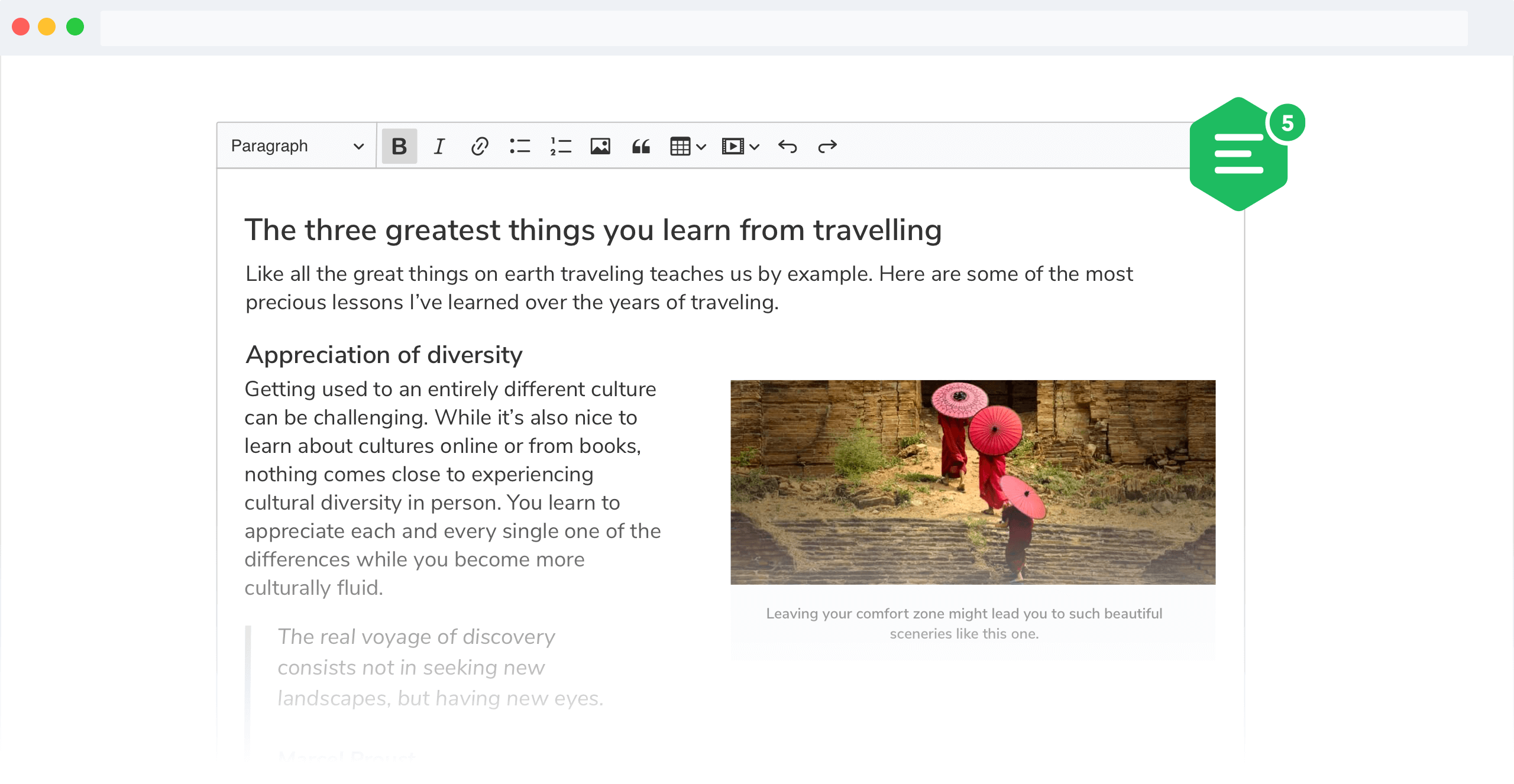 CKEditor 5 Classic rich text editor build screenshot