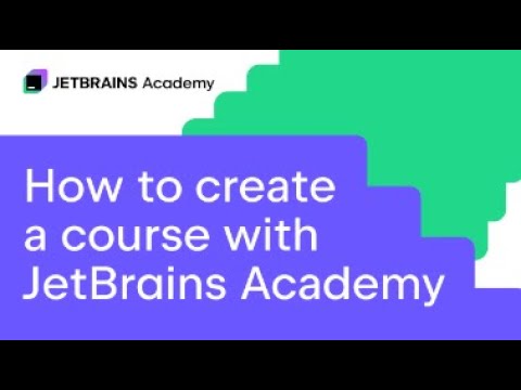 YouTube video How to create a course with JetBrains Academy