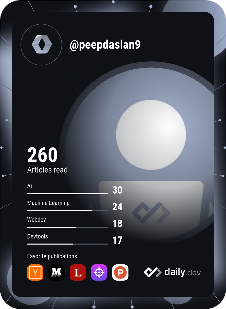 PeepDaSlan9 's Dev Card