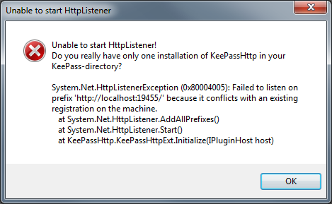 http listener error