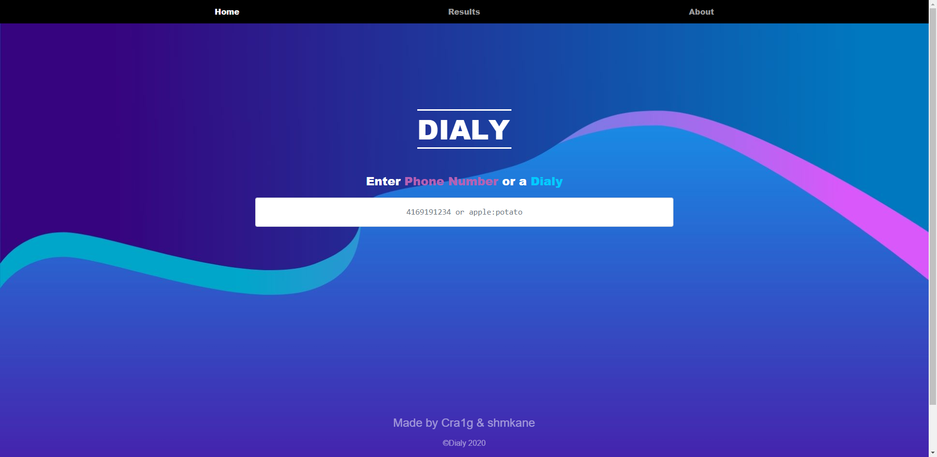 Dialy Home Page