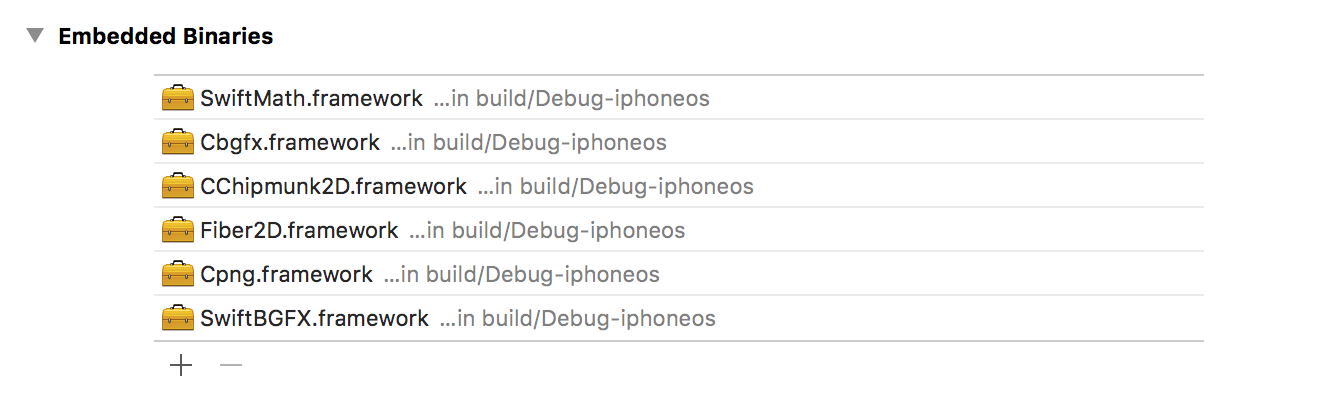 Embedded binaries example