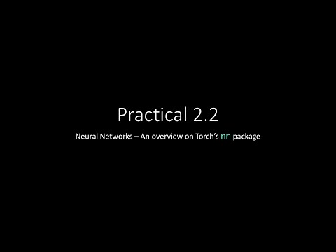 Practical 2.2 - nn package