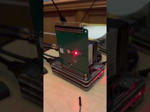 working picise module showing 1 per second timing pulse with blue LED