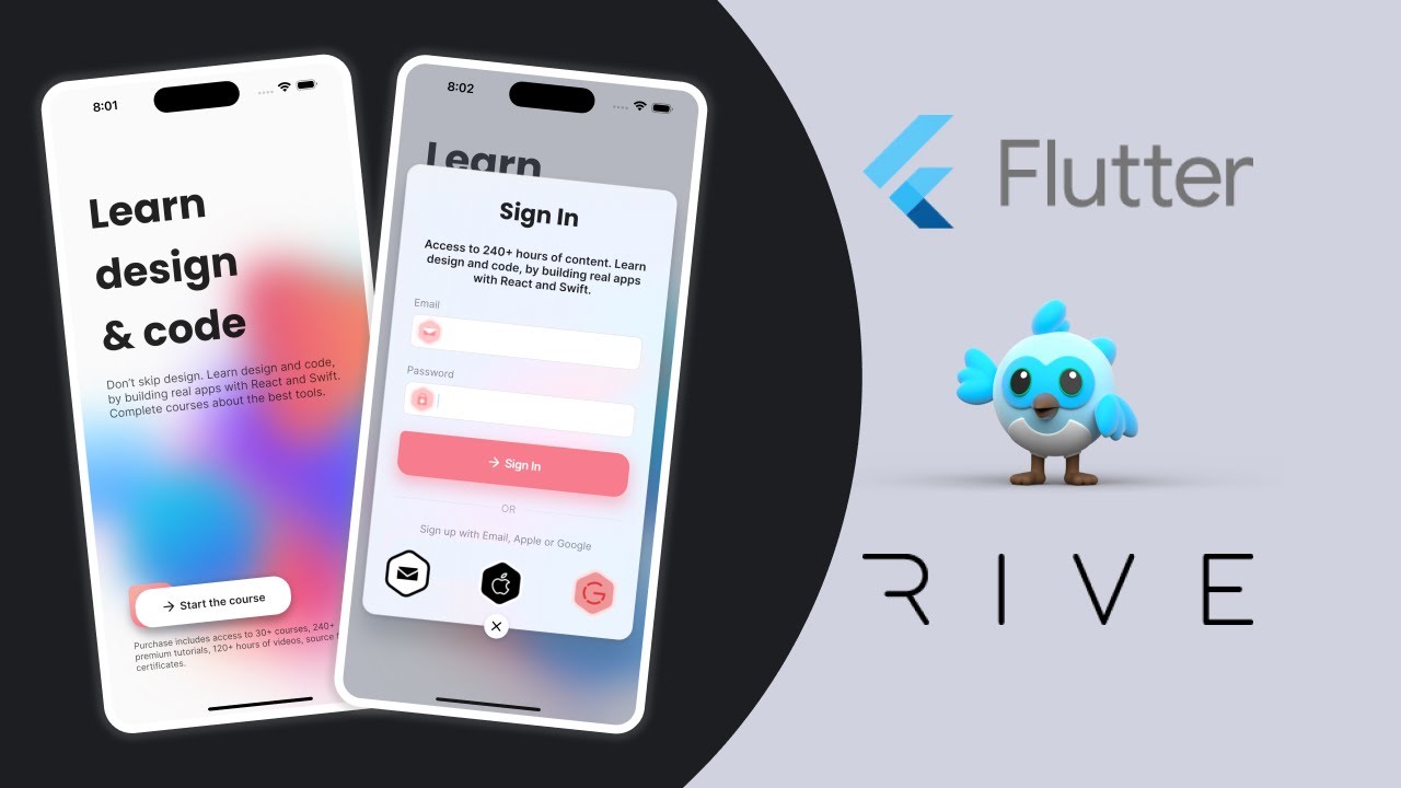 Flutter & Rive Tutorials Thumbnail