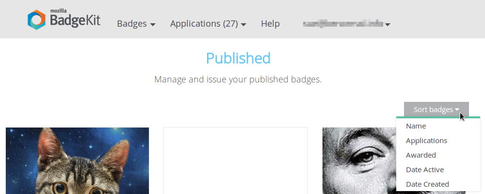 BadgeKit Published Badges